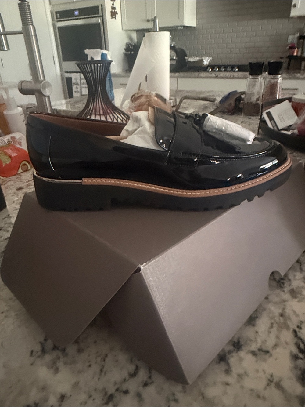 Classic Women's Black Patent Leather Loafers